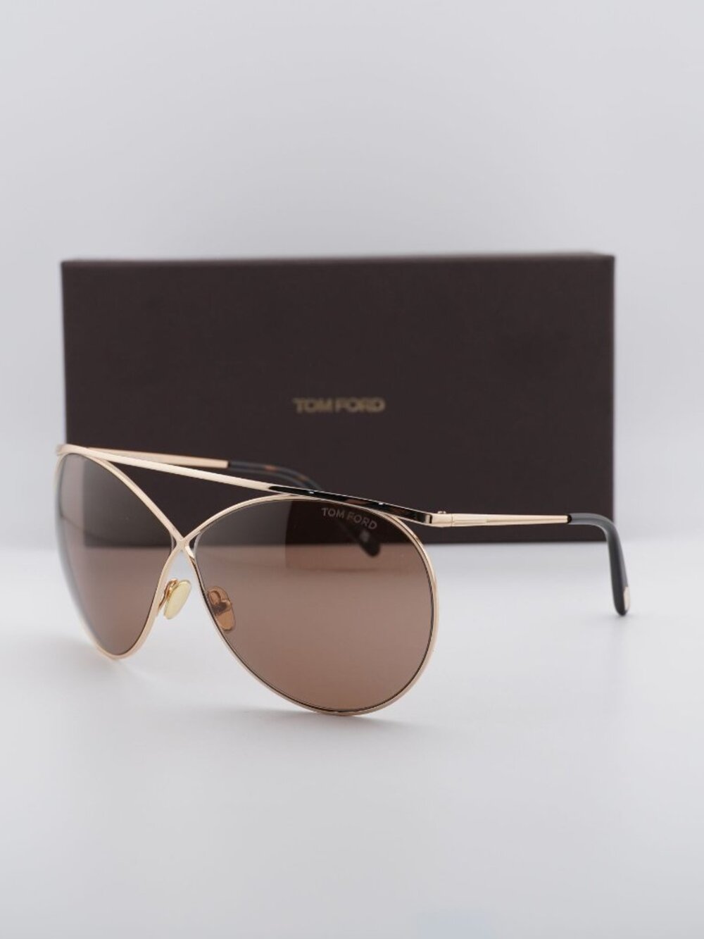 Tom Ford Stevie FT0761 28Y Oval Sunglasses - Shiny Rose Gold\Pink